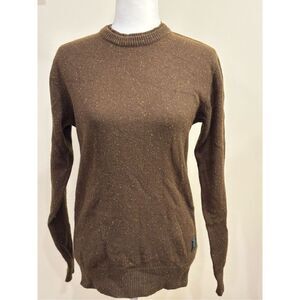 Scotch & Soda Women's Wool Blend Cable Knit Pullover Sweater Brown Medium